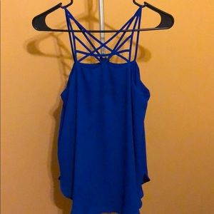 Royal Blue Sleeveless Blouse